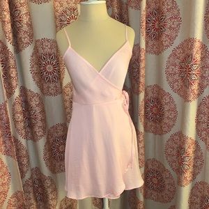 Baby Pink Wrap Dress